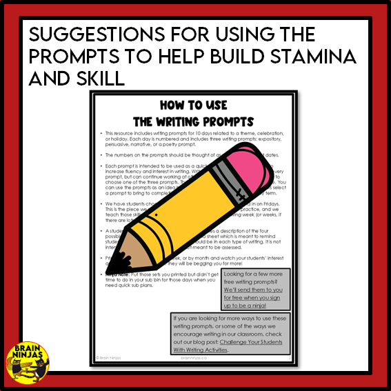 Remembrance Day Writing Prompts | Paper and Digital