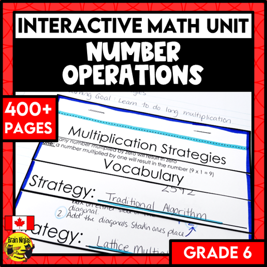 Number Operations Interactive Math Unit | Paper | Grade 6