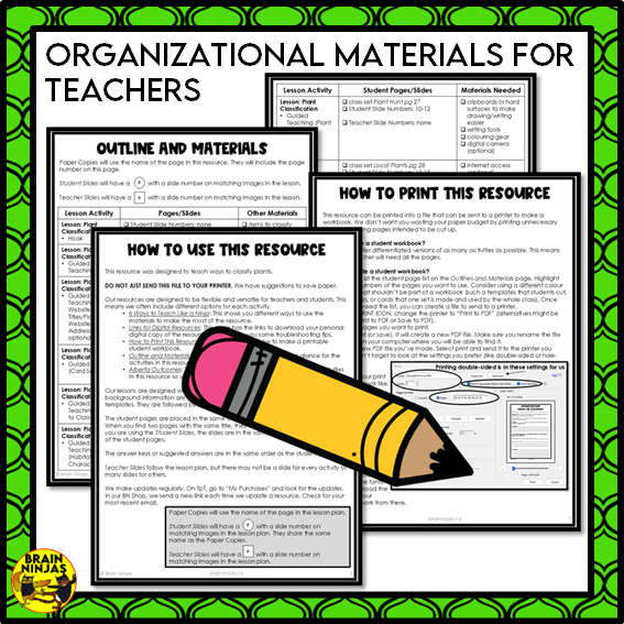 Plant Classification Lesson and Activities | Paper and Digital