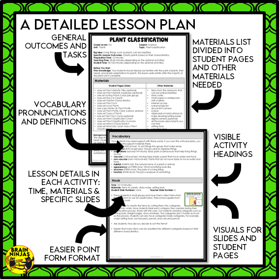Plant Classification Lesson and Activities | Paper and Digital