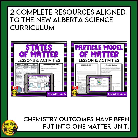 Alberta Science Matter Unit Grade 5 | Bundle | Paper and Digital