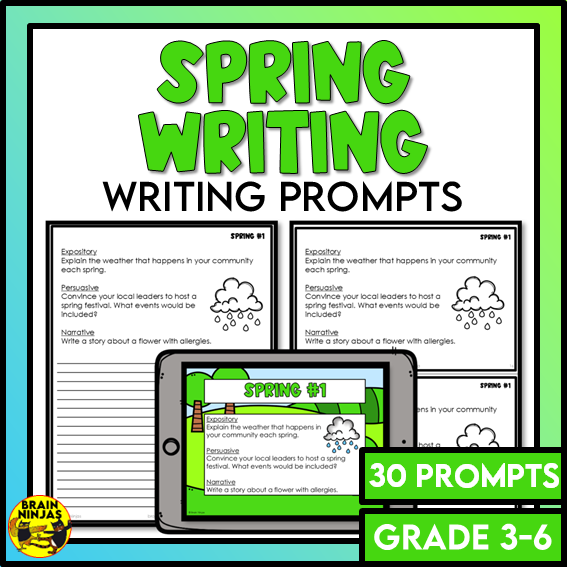 Spring Writing Prompts | Paper and Digital