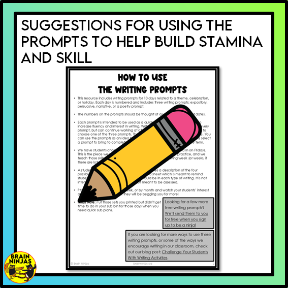 Spring Writing Prompts | Paper and Digital