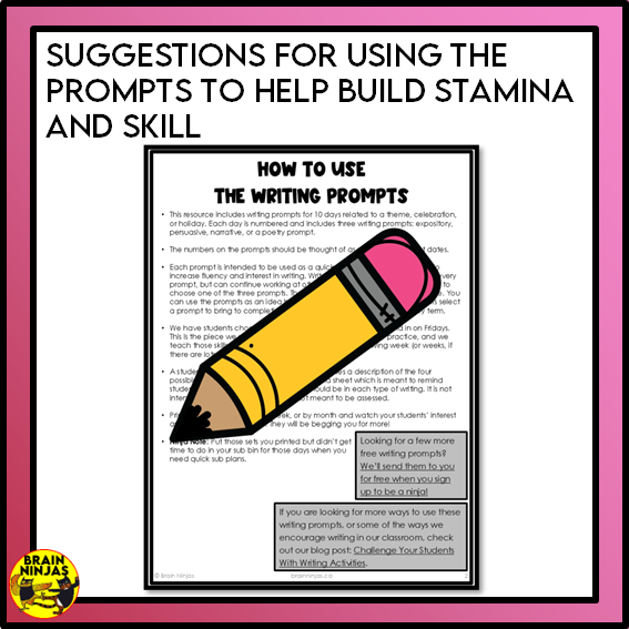 Valentine's Day Writing Prompts | Paper and Digital