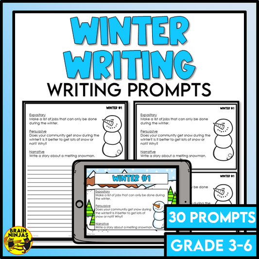 Winter Writing Prompts | Paper and Digital