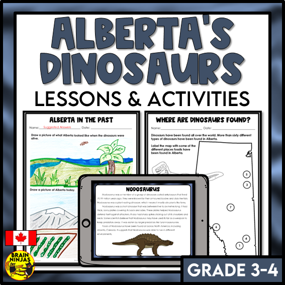 Alberta's Dinosaurs Lessons and Activities | Paper and Digital
