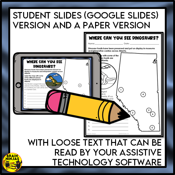 Alberta's Dinosaurs Lessons and Activities | Paper and Digital
