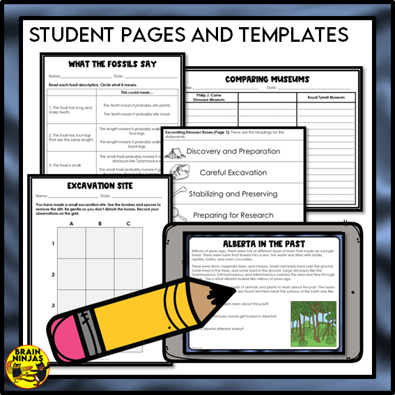 Alberta's Dinosaurs Lessons and Activities | Paper and Digital