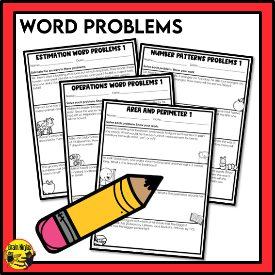 Alberta Math Curriculum Worksheets Full Year Bundle Paper Grade 5 brainninjas