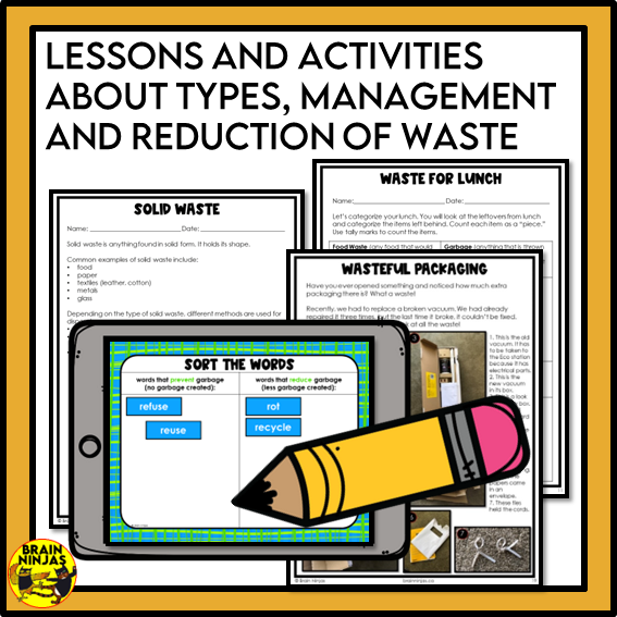 Alberta Science Matter Unit Grade 4 Waste Management Bundle | Paper and Digital