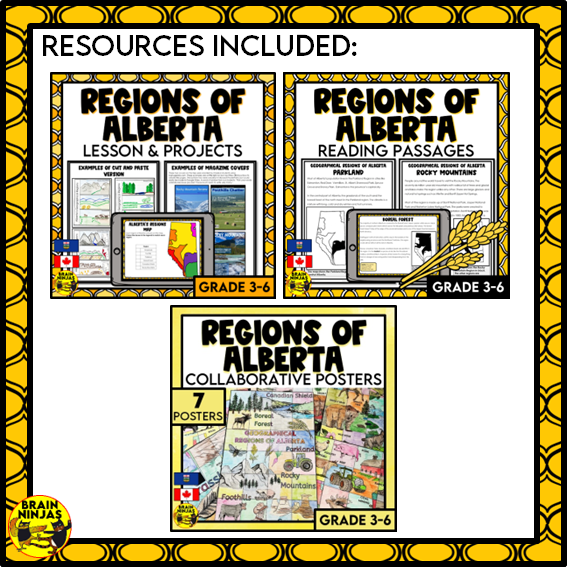 Alberta Regions Project Bundle | Paper and Digital