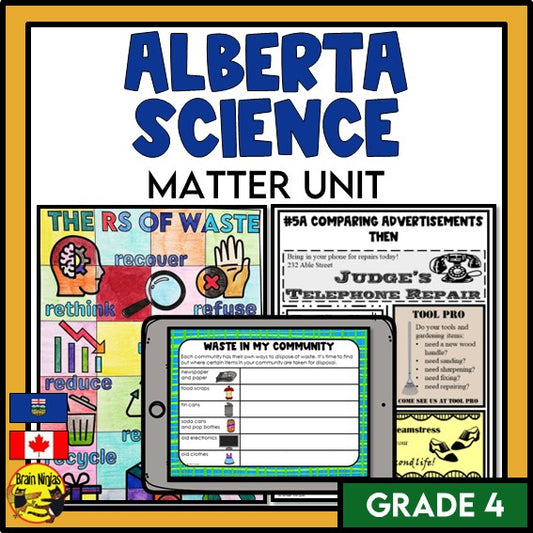 Alberta Science Matter Unit Grade 4 | Bundle | Paper and Digital
