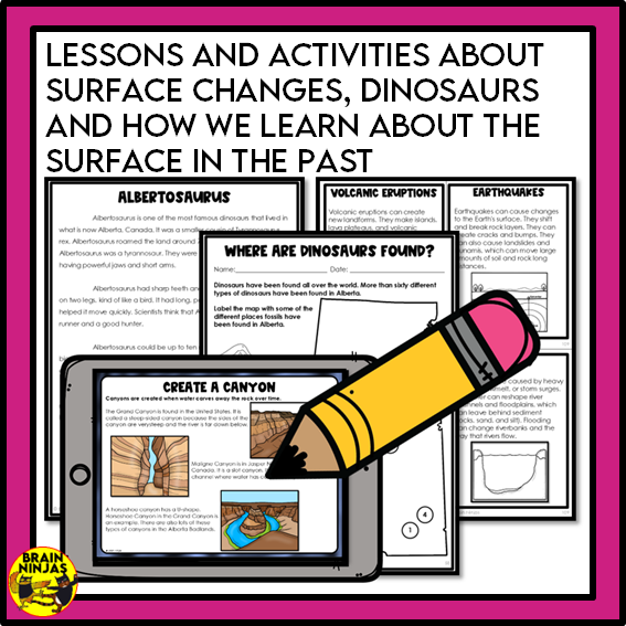 Alberta Science Grade 3 Full Year Lessons and Activities Bundle | Paper and Digital