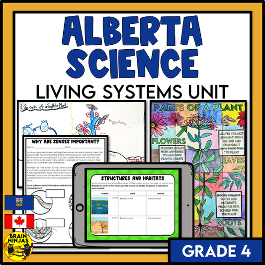 Alberta Science Living Systems Unit Grade 4 Bundle | Paper and Digital