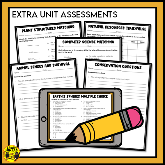 Alberta Science Grade 4 Full Year Lessons and Activities Bundle | Paper and Digital