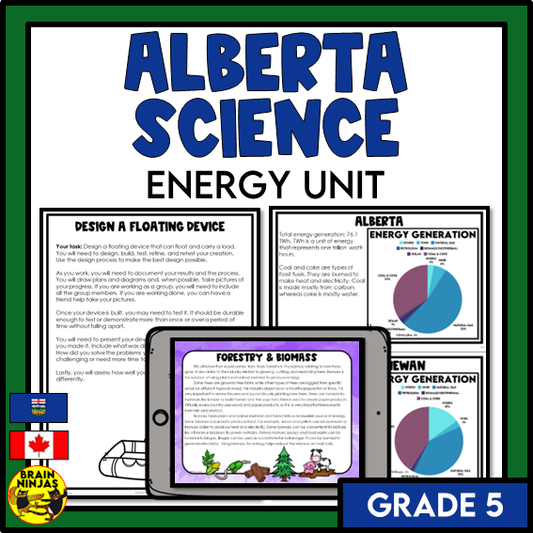 Alberta Science Energy Unit Grade 5 Bundle | Paper and Digital