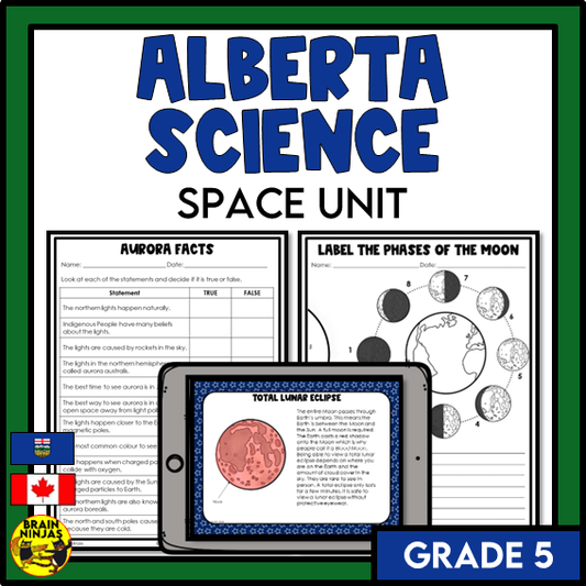 Alberta Science Space Unit Grade 5 Bundle | Paper and Digital