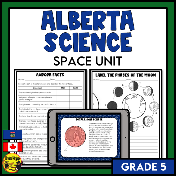 Alberta Science Space Unit Grade 5 | Bundle | Paper and Digital