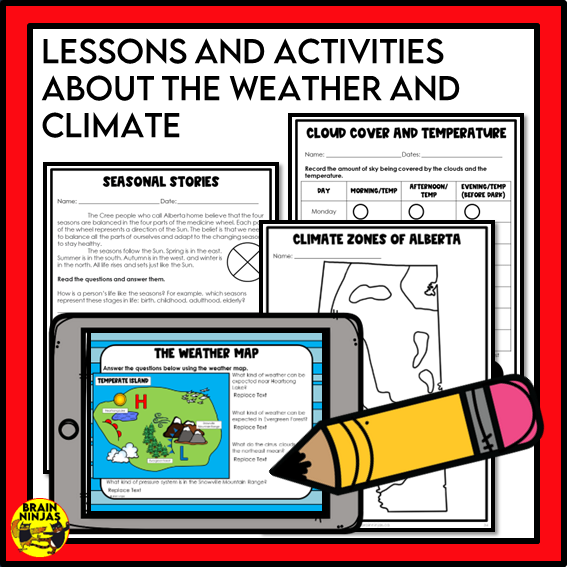 Alberta Science Grade 5 Full Year Lessons and Activities Bundle | Paper and Digital