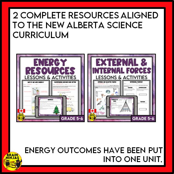 Alberta Science Grade 6 Full Year Lessons and Activities Bundle | Paper and Digital