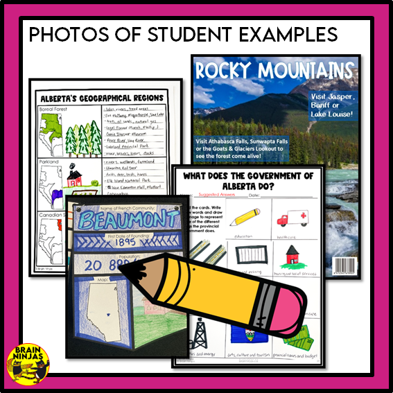 Alberta Social Studies Grade 3 Full Year of Lessons | Paper and Digital