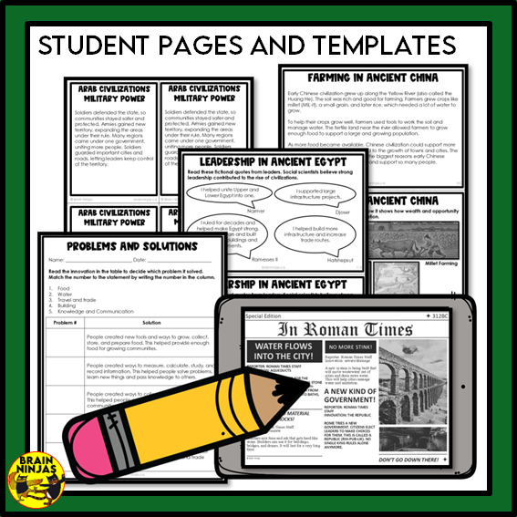 Grade 5 Alberta Social Studies Time and Place Unit | Paper and Digital