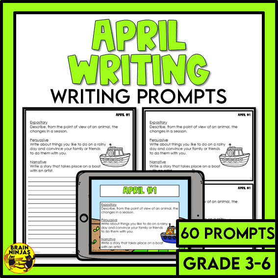 April Monthly Writing Prompts | Paper and Digital