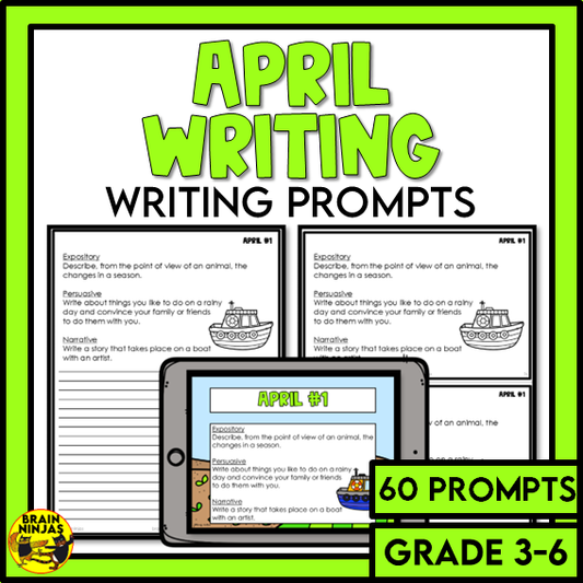 April Monthly Writing Prompts | Paper and Digital
