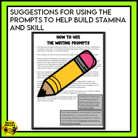 April Monthly Writing Prompts | Paper and Digital