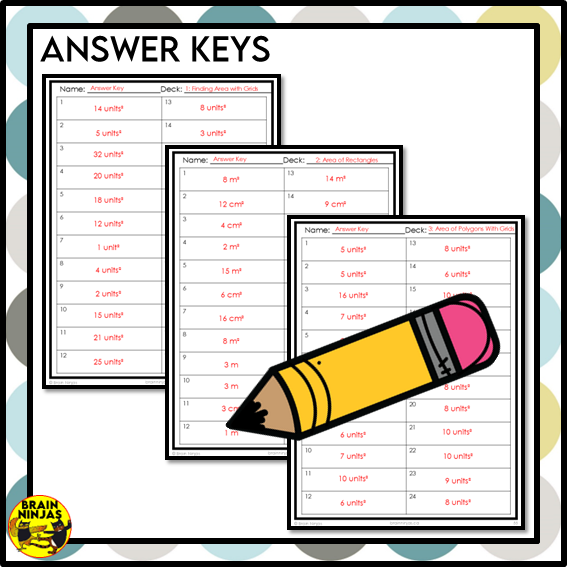 Area of Polygons Using Grids or Tiles Math Task Cards | Paper and Digital