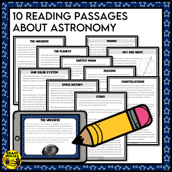 Astronomy Unit about Space and Sky Science | Paper and Digital