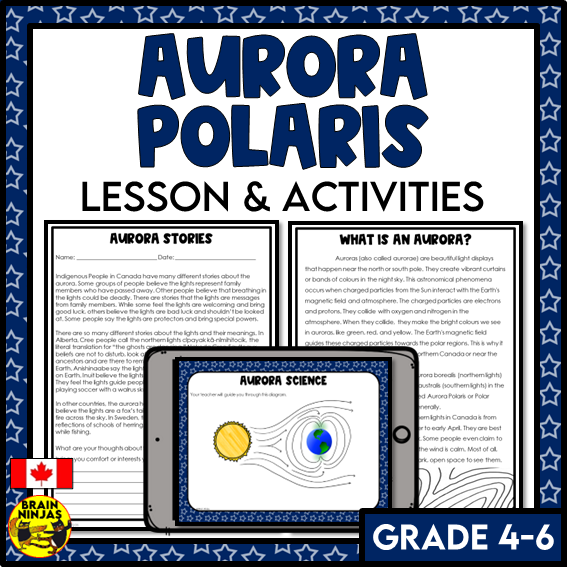 Aurora Polaris Northern Lights Lesson and Activities Astronomy Space | Paper