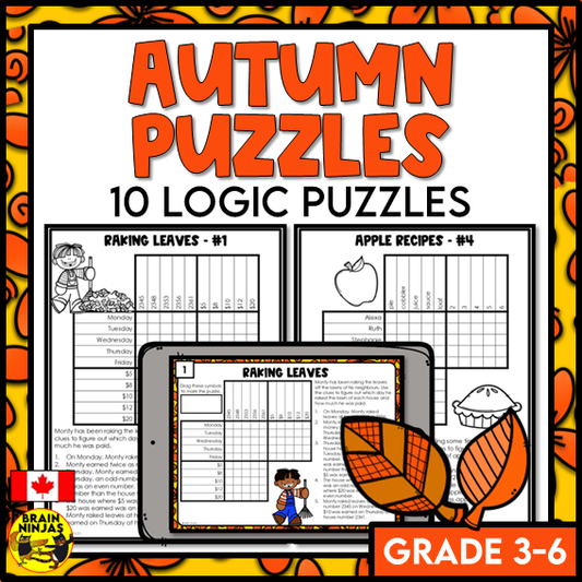 Fall Logic Puzzles | Paper and Digital