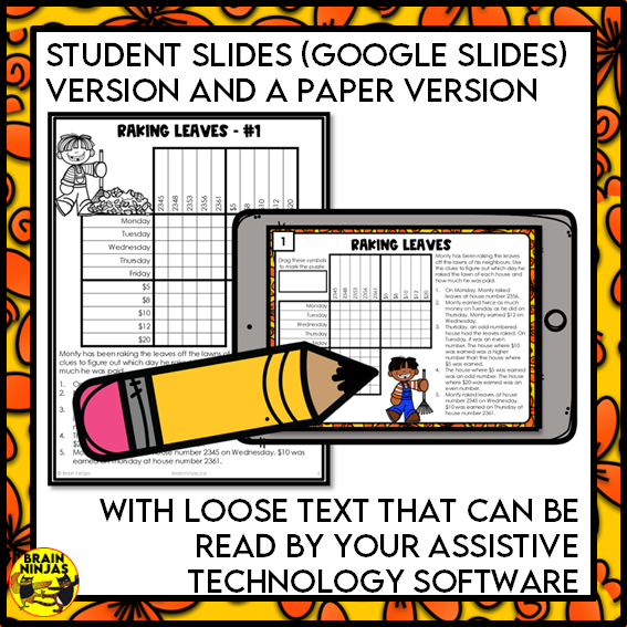 Fall Logic Puzzles | Paper and Digital