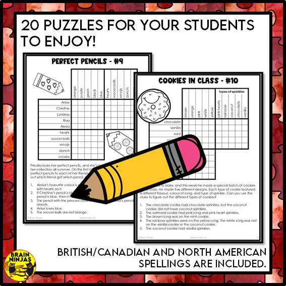 Back to School Logic Puzzles | Paper and Digital