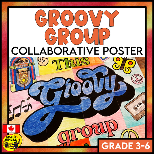 Groovy Back to School Collaborative Poster | Paper