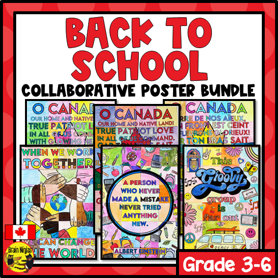 Back to School Collaborative Poster Bundle | Paper