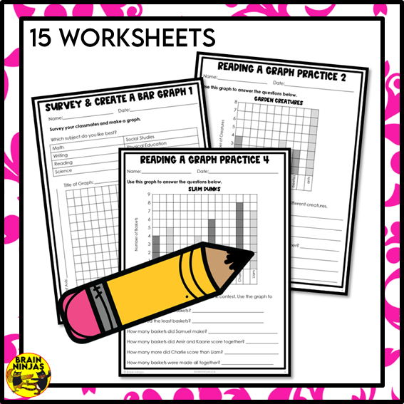 Bar Graphs One-to-One Correspondence Math Worksheets | Paper | Grade 3
