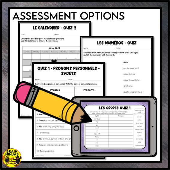 Introductory French Full Year of Lessons and Activities | Paper and Digital
