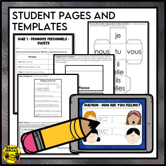 Introductory French Full Year of Lessons and Activities | Paper and Digital