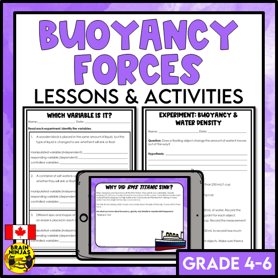 Buoyancy Forces Lessons and Activities | Paper and Digital