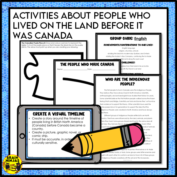 Canadian History Lessons People Before Confederation | Paper and Digital