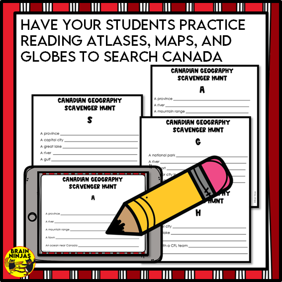 Canada Geography Scavenger Hunt | Paper and Digital