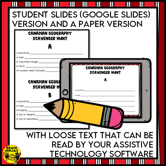 Canada Geography Scavenger Hunt | Paper and Digital