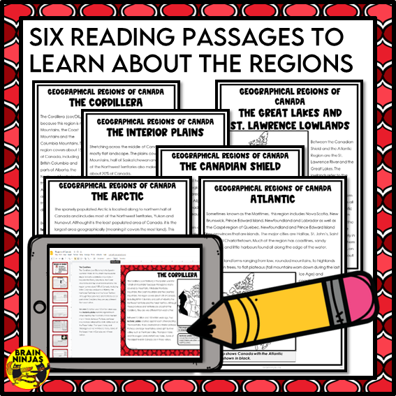 Canada Regions Project Bundle | Paper and Digital