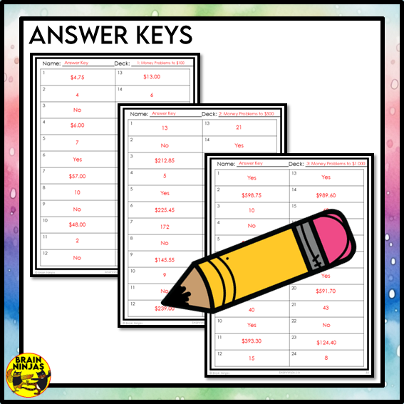 Canadian Money Word Problems Task Cards | Paper and Digital