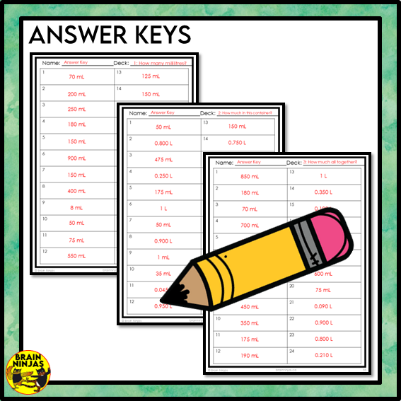 Measuring Capacity mL and L Math Task Cards | Paper and Digital