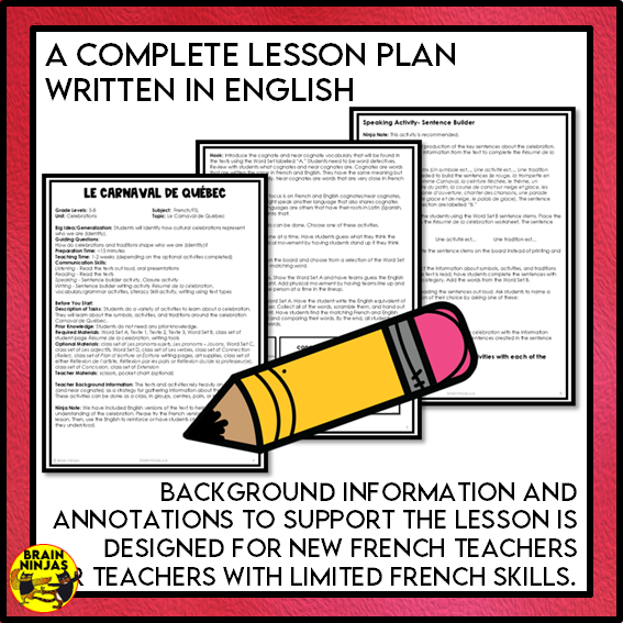 Le Carnaval de Québec French Canadian Celebrations | Paper and Digital