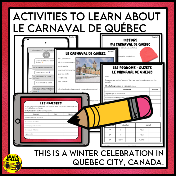 Le Carnaval de Québec French Canadian Celebrations | Paper and Digital