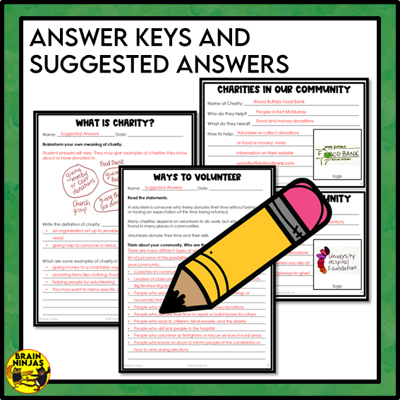 Charity and Volunteering Grade 3 Social Studies | Paper and Digital